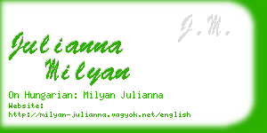 julianna milyan business card